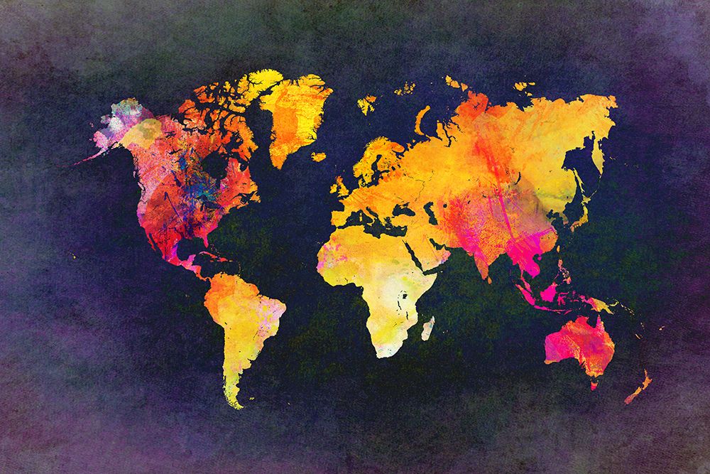 Map of the World (29) art print by Justyna Jaszke for $57.95 CAD