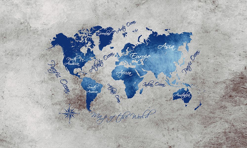 Map of the World (31) art print by Justyna Jaszke for $57.95 CAD
