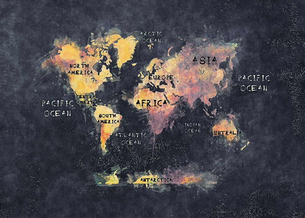 Map of the World (35) art print by Justyna Jaszke for $57.95 CAD