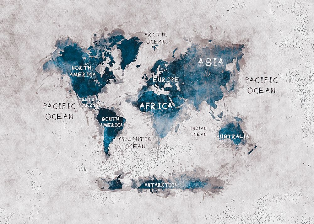Map of the World (36) art print by Justyna Jaszke for $57.95 CAD