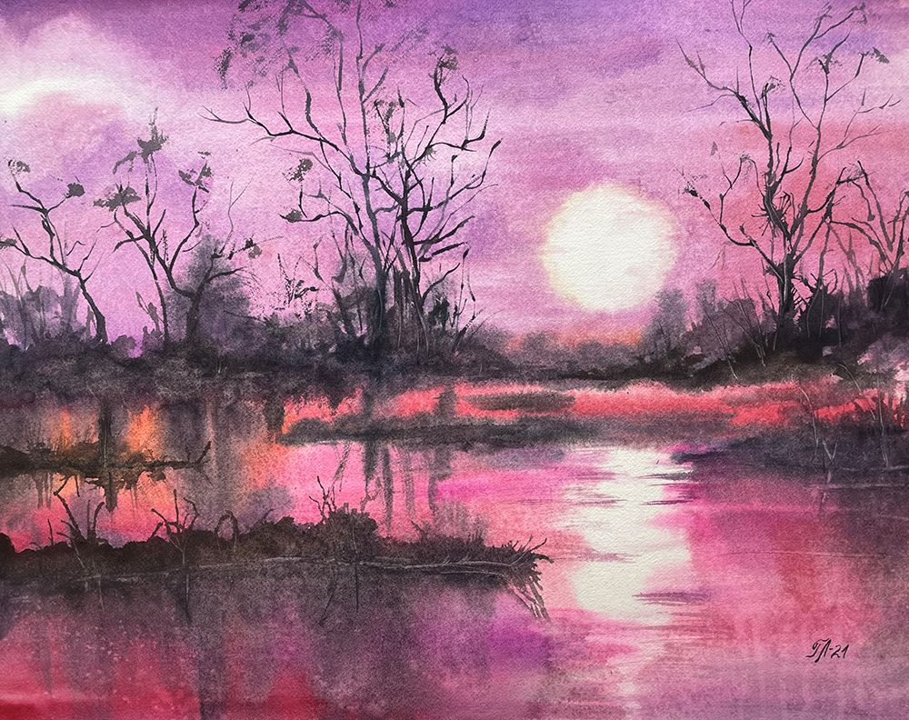 Pink mood art print by Tanya Lundmark for $57.95 CAD