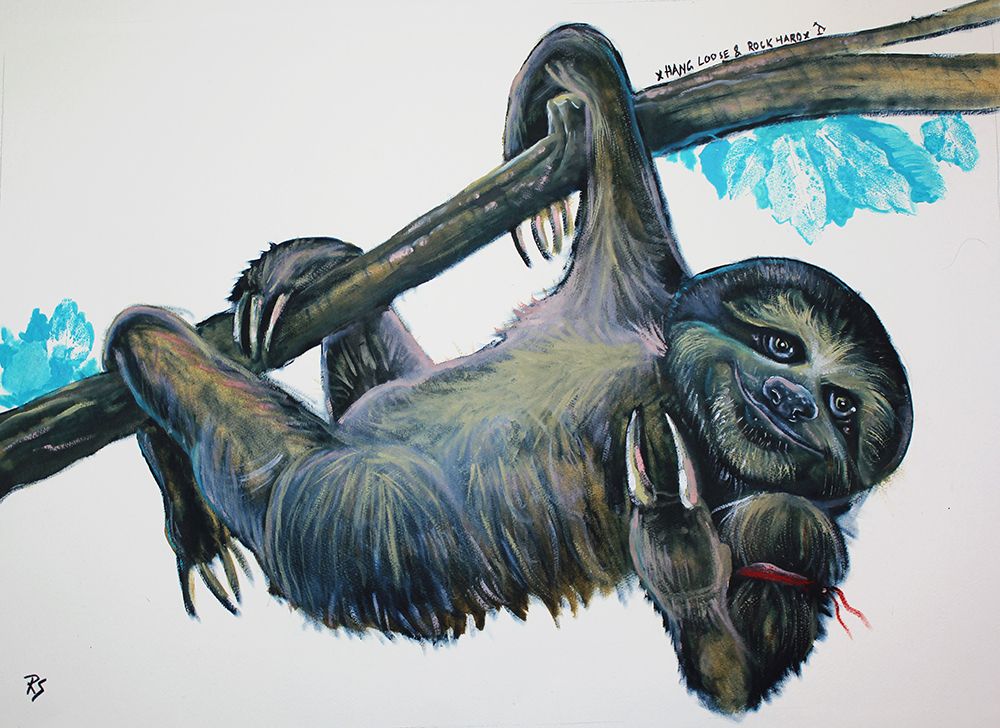 Hang loose and rock hard art print by Robert Sigaard for $57.95 CAD