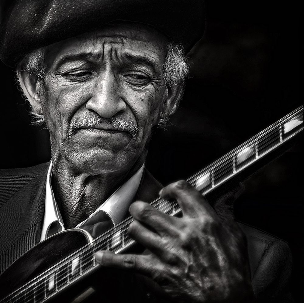 The Guitarist art print by Piet Flour for $57.95 CAD
