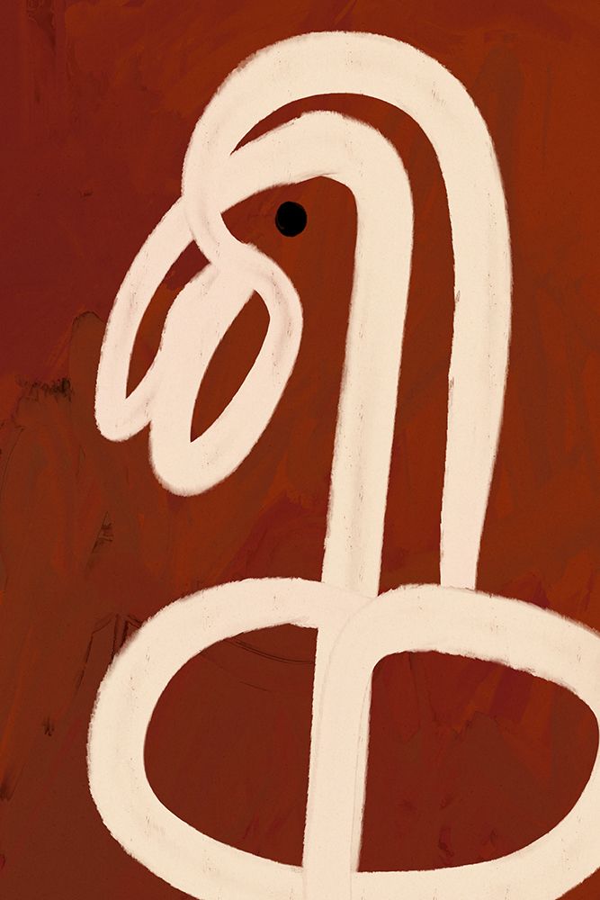 Simple Flamingo art print by Treechild for $57.95 CAD