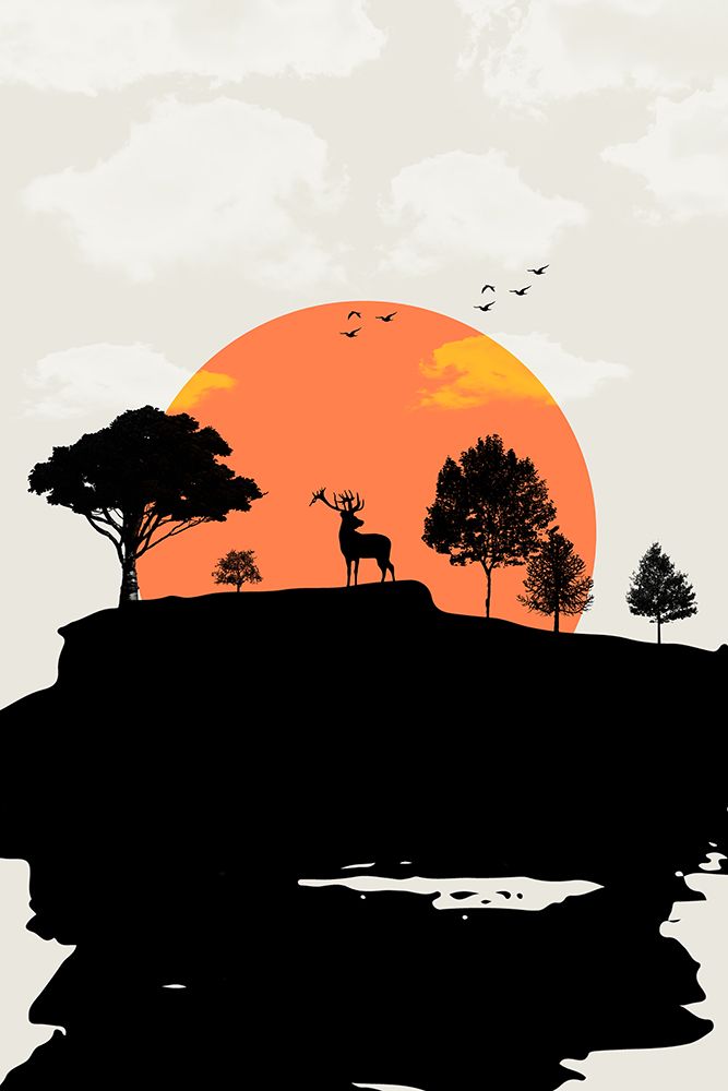Deer In the Forest art print by Designs Vesuvik for $57.95 CAD