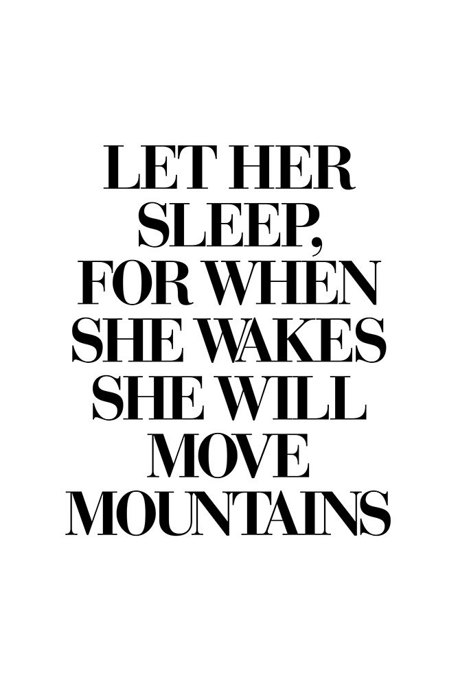 Let Her Sleep for When She Wakes She Will Move Mountains art print by Brett Wilson for $57.95 CAD