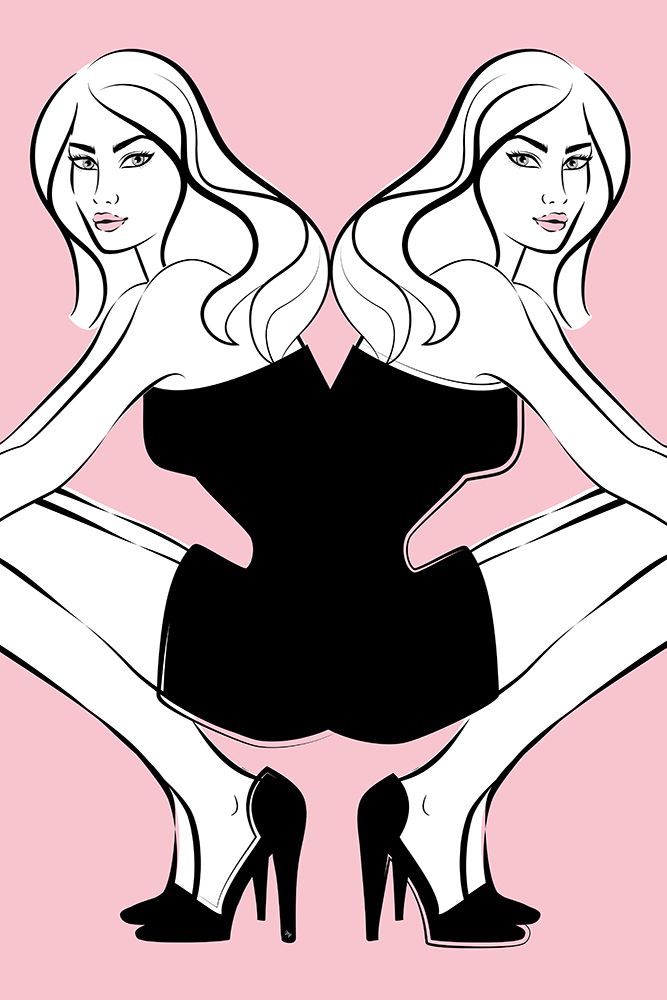 Twin sisters art print by Martina for $57.95 CAD