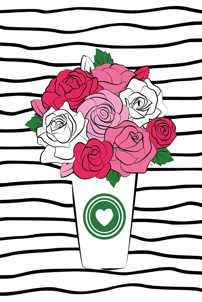 Coffee Roses art print by Martina for $57.95 CAD