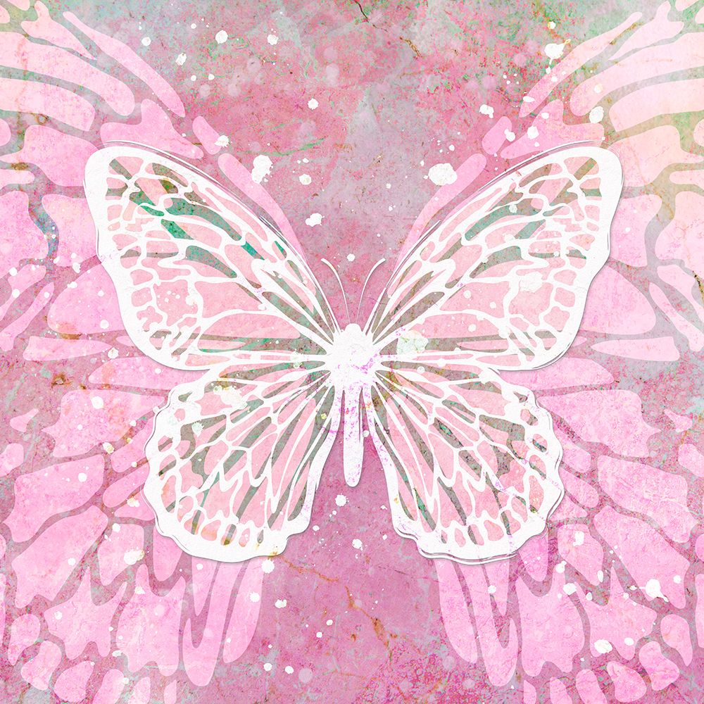 Pink Butterfly art print by Martina for $57.95 CAD