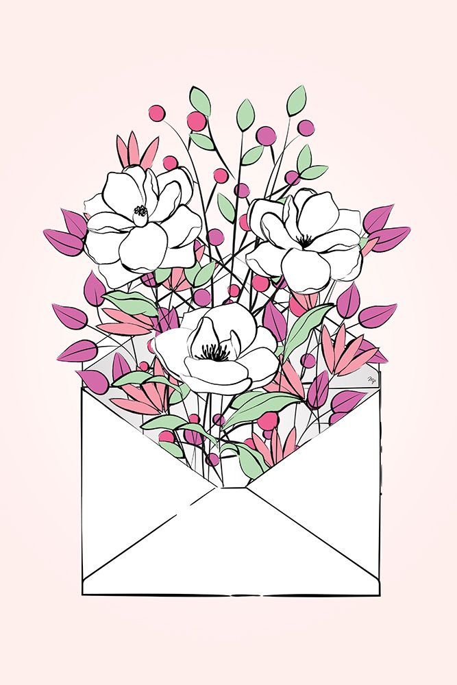 Flower Letter art print by Martina for $57.95 CAD