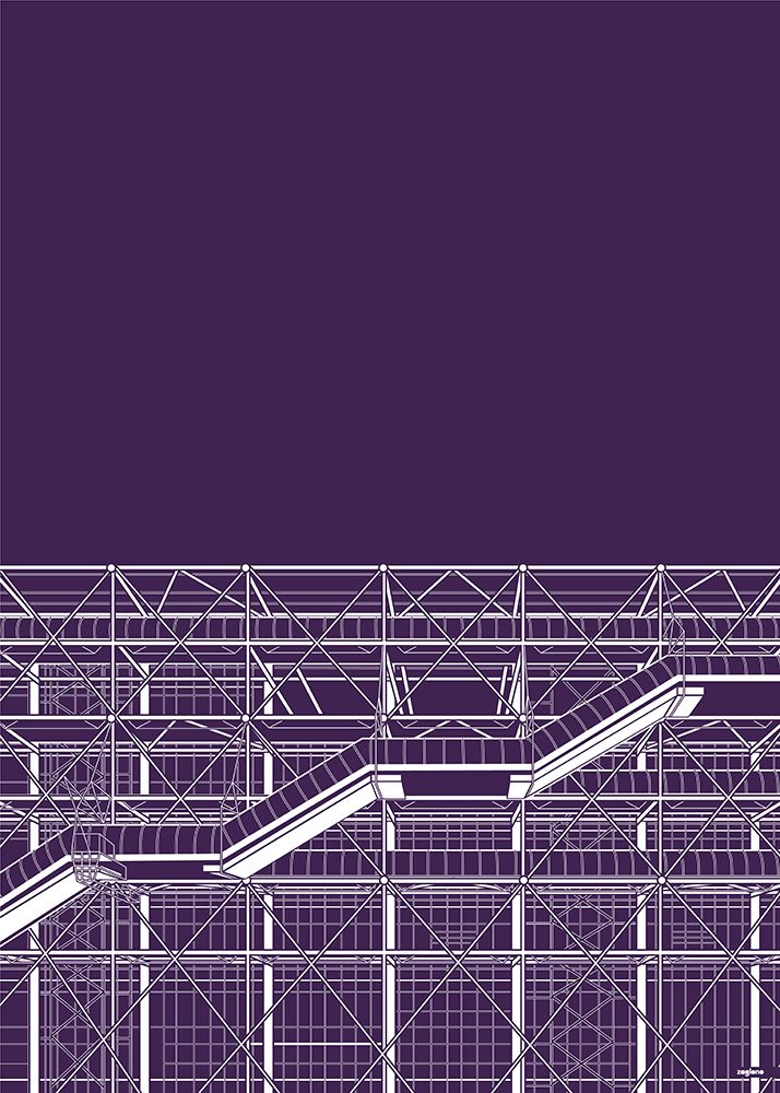 CENTRE POMPIDOU art print by zaglono for $57.95 CAD