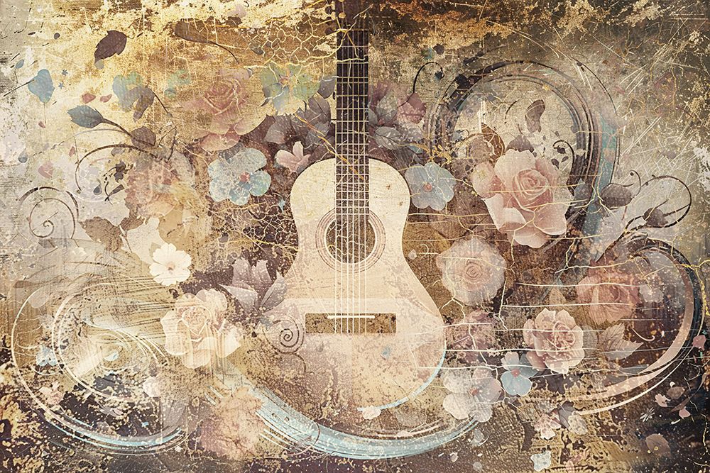Music Art Illustration 03 guitar art print by Rafal Kulik for $57.95 CAD