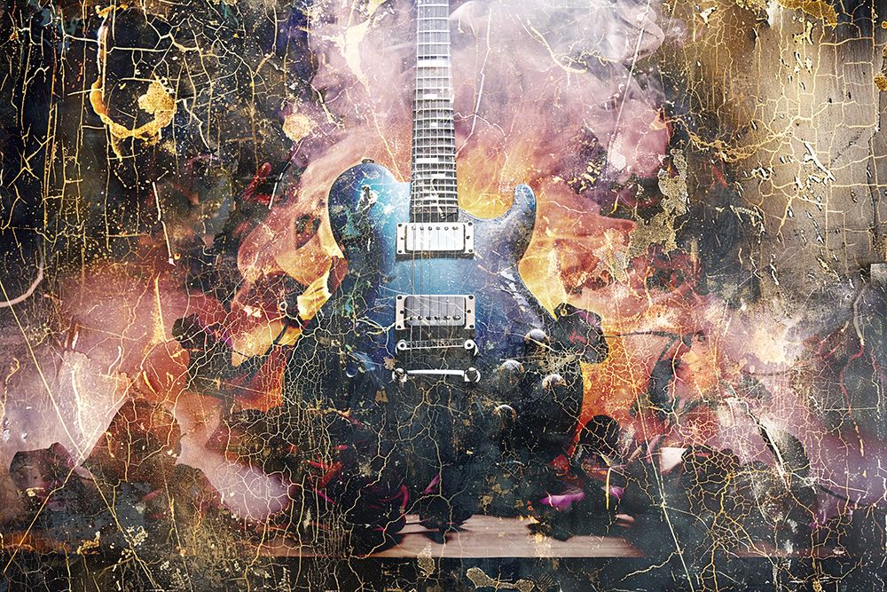 Music Art Illustration 09 Guitar art print by Rafal Kulik for $57.95 CAD