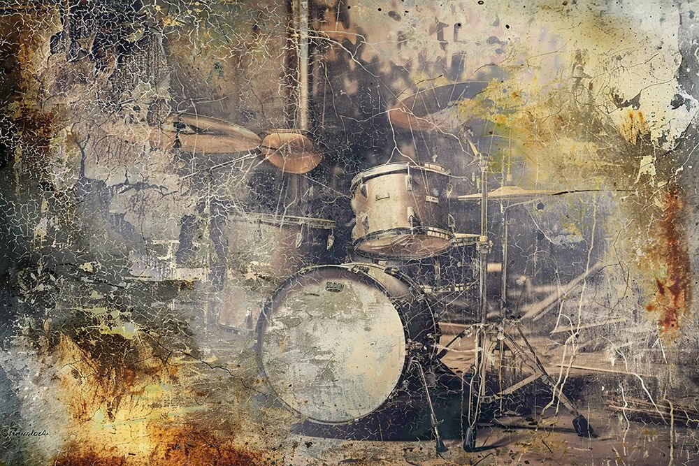 Music Art Illustration 12 Drums art print by Rafal Kulik for $57.95 CAD