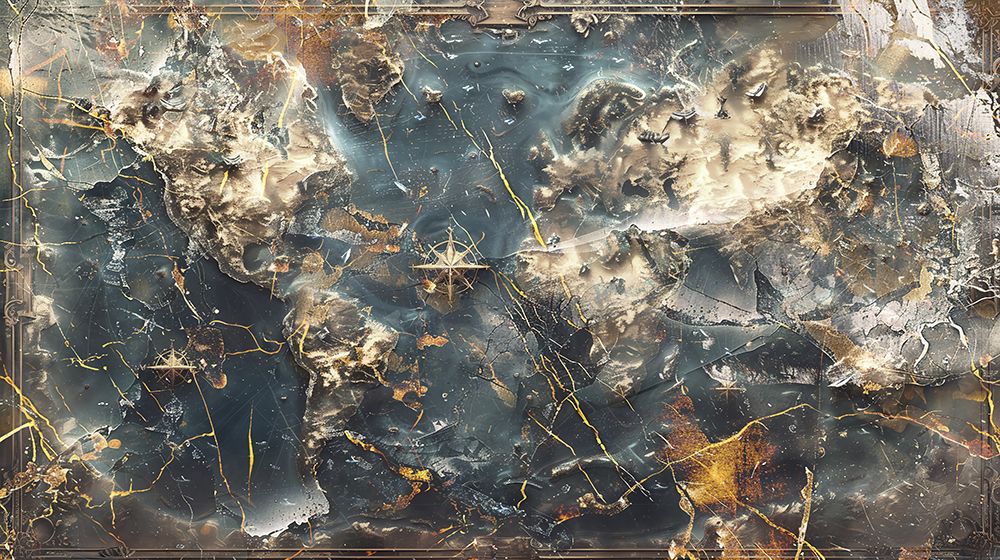 World Map Art Illustration 04 art print by Rafal Kulik for $57.95 CAD