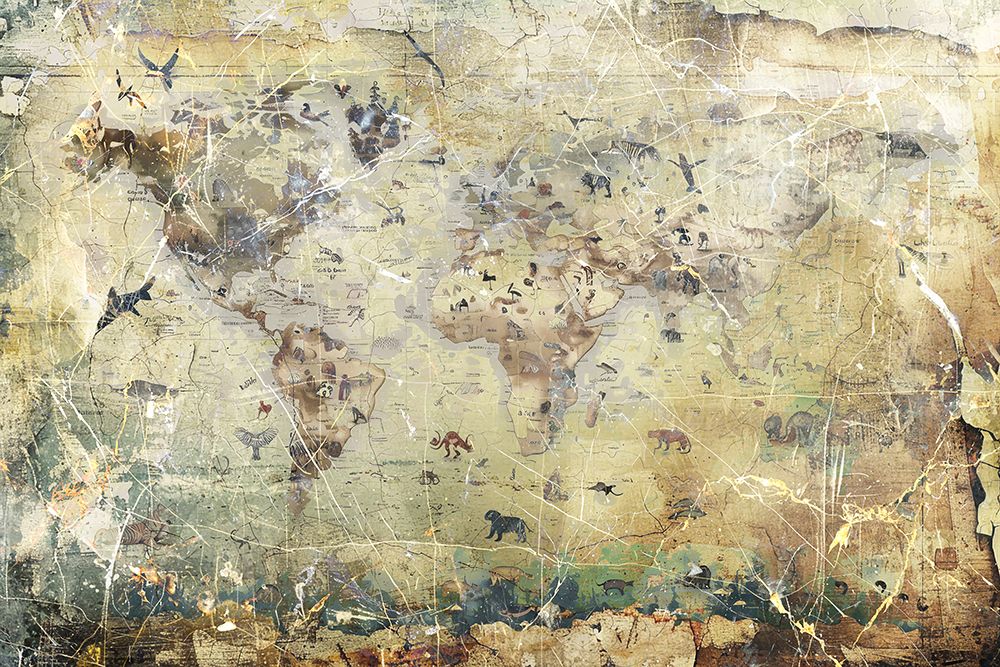 World Map Art Illustration 03 art print by Rafal Kulik for $57.95 CAD
