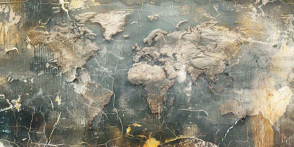 World Map Art Illustration 07 art print by Rafal Kulik for $57.95 CAD