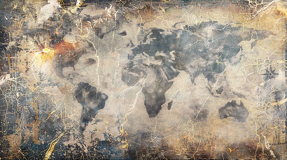 World Map Art Illustration 08 art print by Rafal Kulik for $57.95 CAD