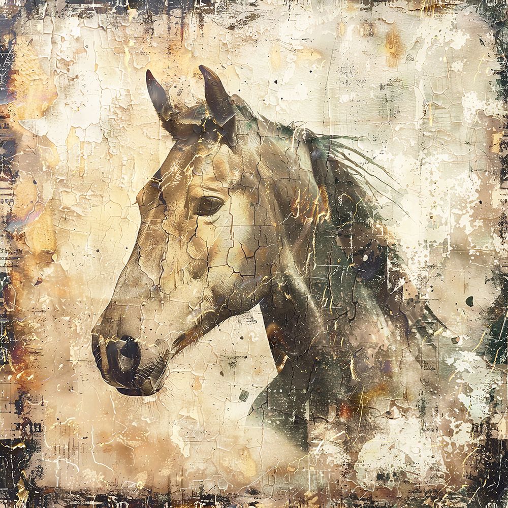Horse Vintage Art Illustration 01 art print by Rafal Kulik for $57.95 CAD