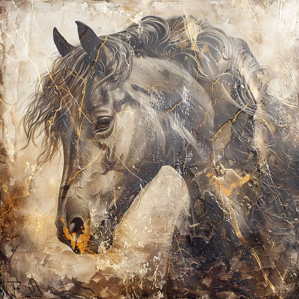 Horse Vintage Art Illustration 11 art print by Rafal Kulik for $57.95 CAD