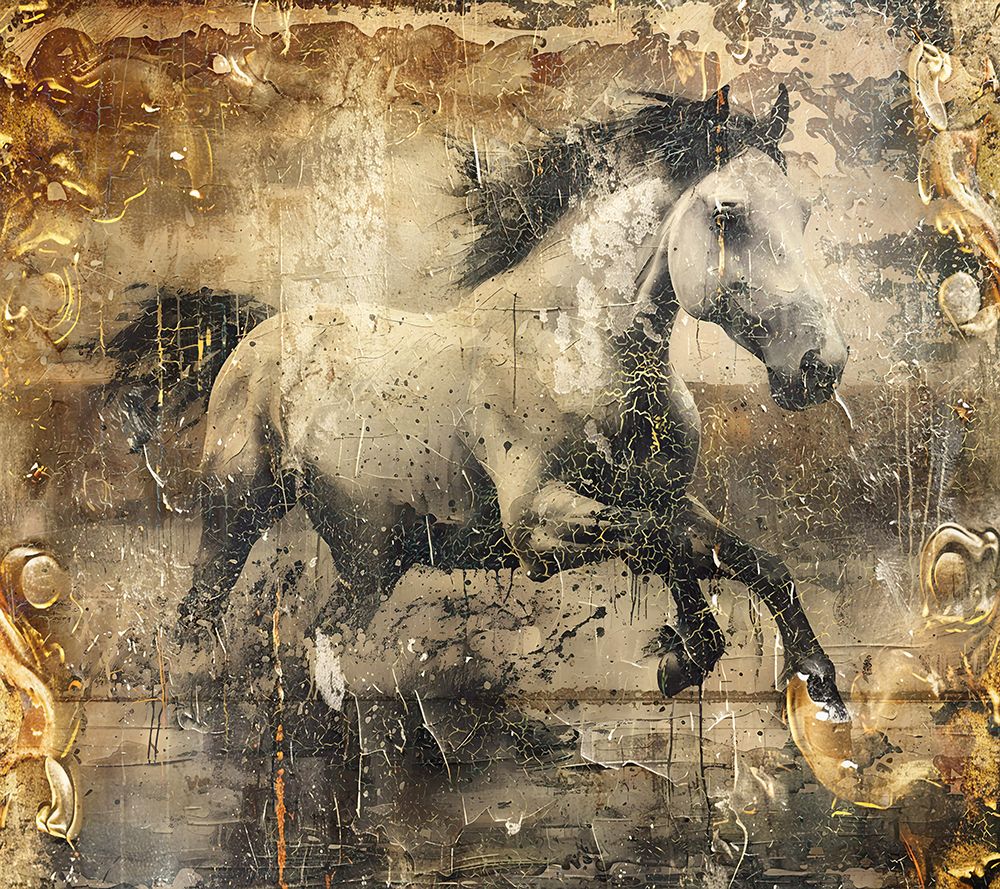 Horse Vintage Art Illustration 12 art print by Rafal Kulik for $57.95 CAD