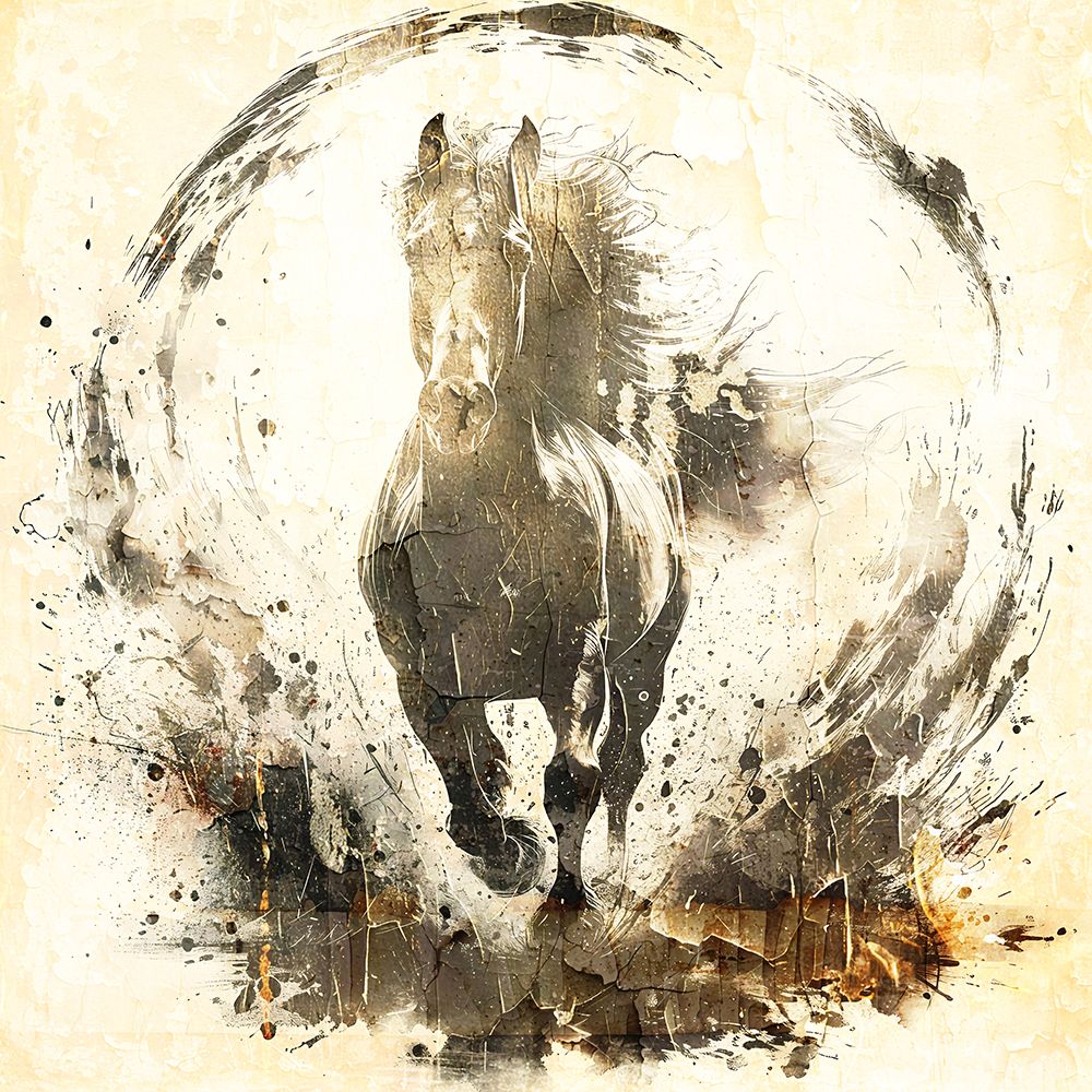 Horse Vintage Art Illustration 14 art print by Rafal Kulik for $57.95 CAD