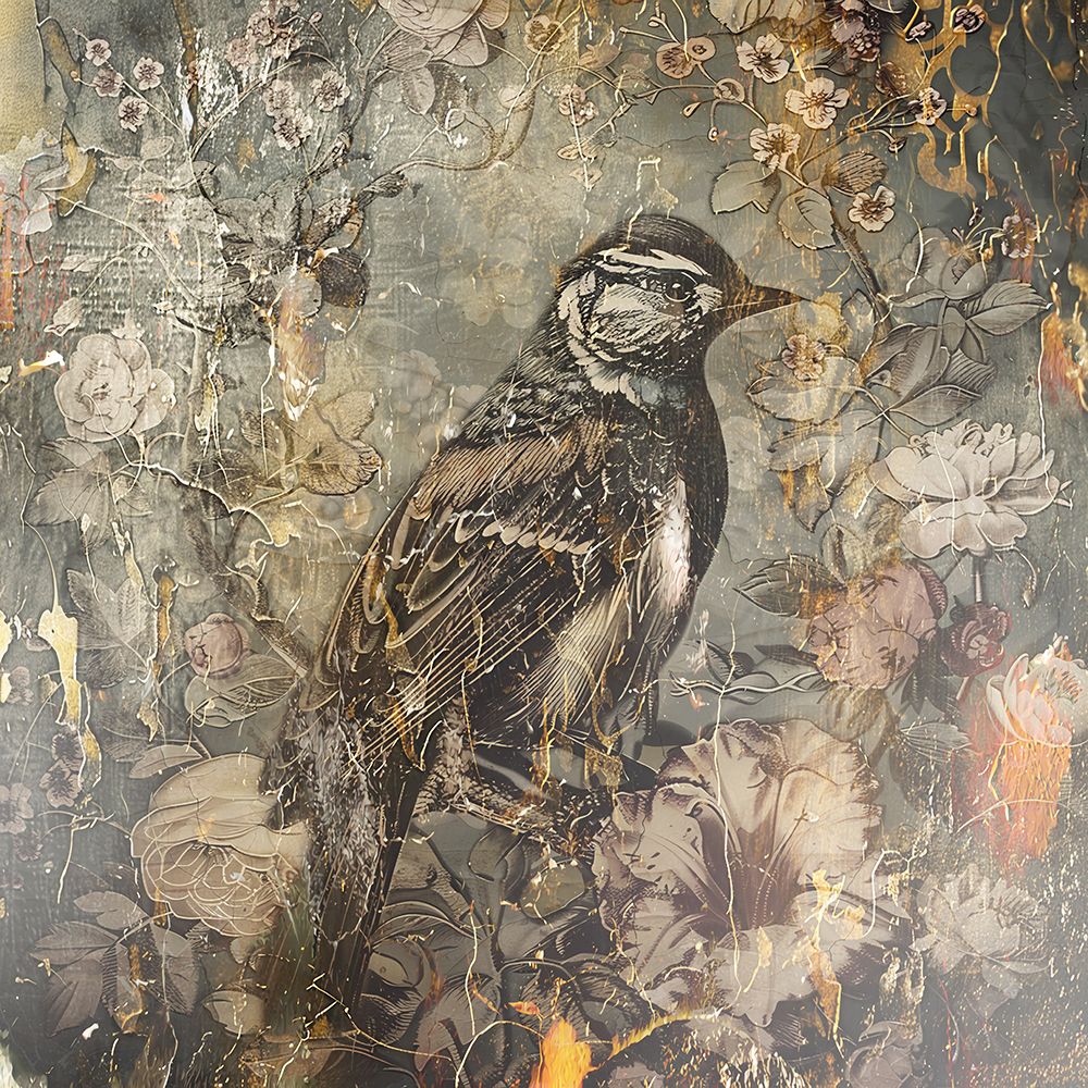 Floral Animals Vintage Art Illustration 04 art print by Rafal Kulik for $57.95 CAD