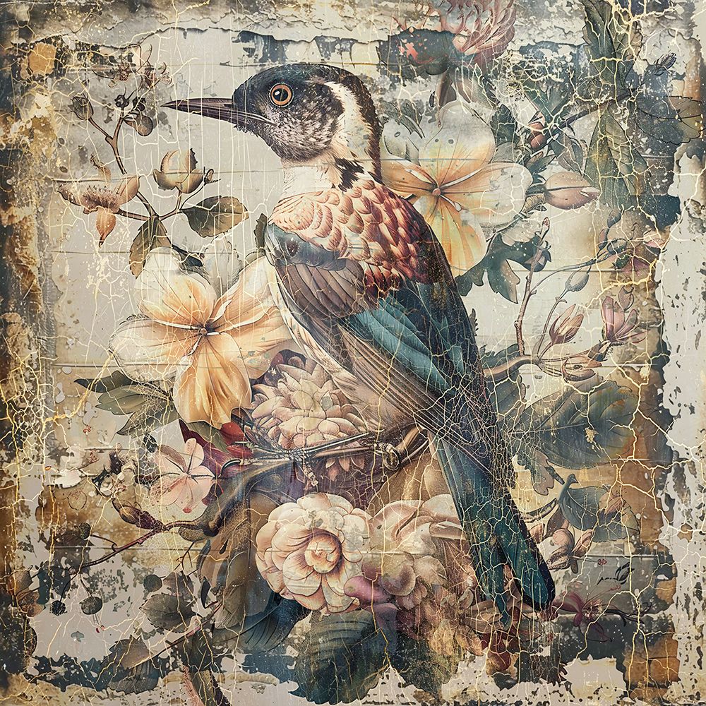 Floral Animals Vintage Art Illustration 03 art print by Rafal Kulik for $57.95 CAD