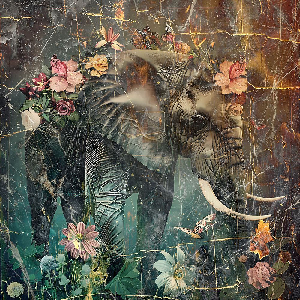 Floral Animals Vintage Art Illustration 11 art print by Rafal Kulik for $57.95 CAD