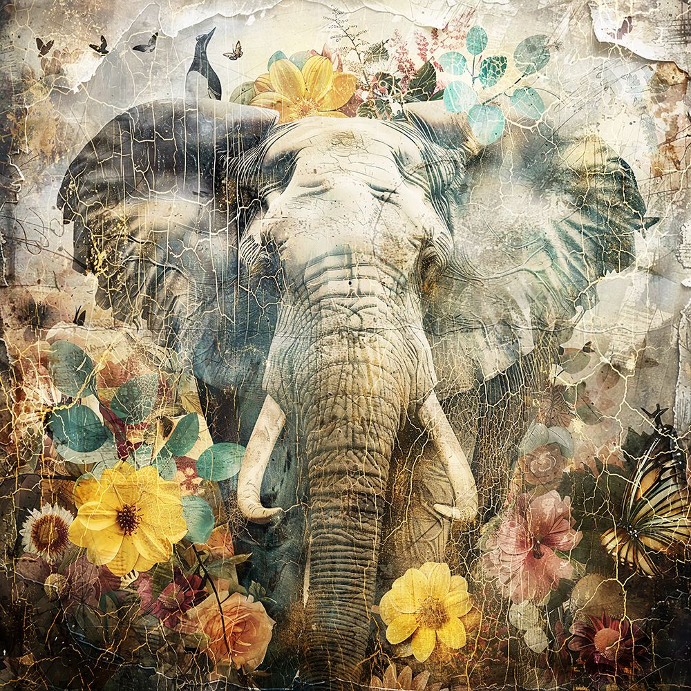 Floral Animals Vintage Art Illustration 12 art print by Rafal Kulik for $57.95 CAD