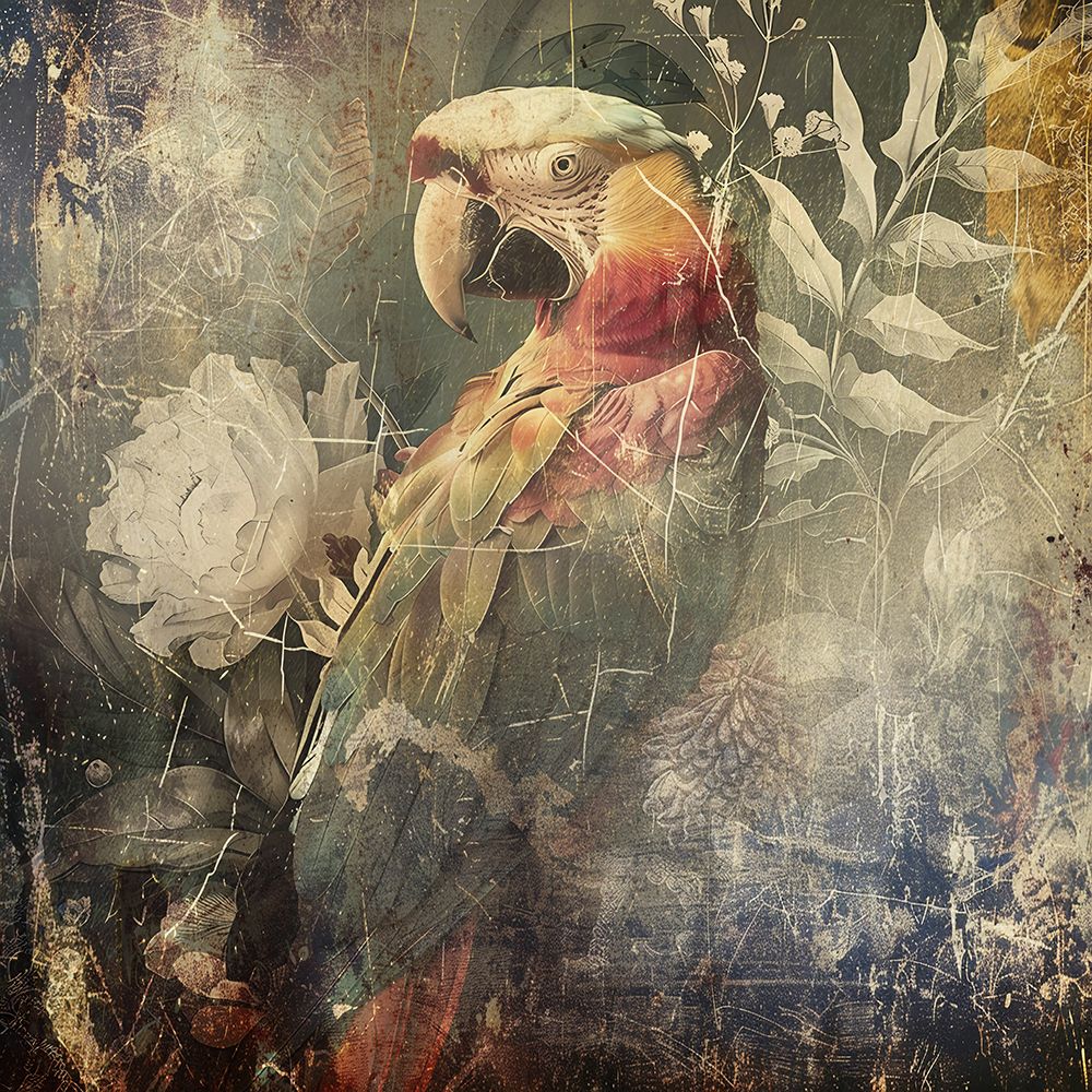 Floral Animals Vintage Art Illustration 22 art print by Rafal Kulik for $57.95 CAD