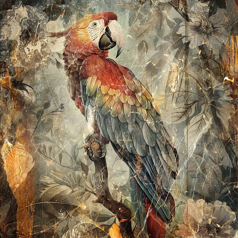 Floral Animals Vintage Art Illustration 23 art print by Rafal Kulik for $57.95 CAD