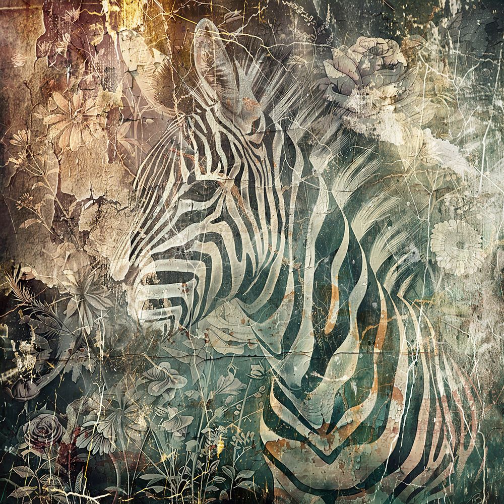 Floral Animals Vintage Art Illustration 29 art print by Rafal Kulik for $57.95 CAD