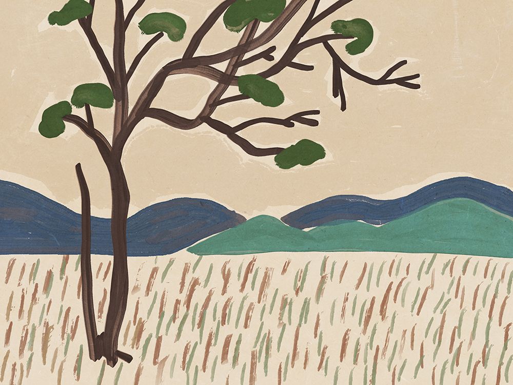 Japanese style large landscape untitled art print by Little Dean for $57.95 CAD