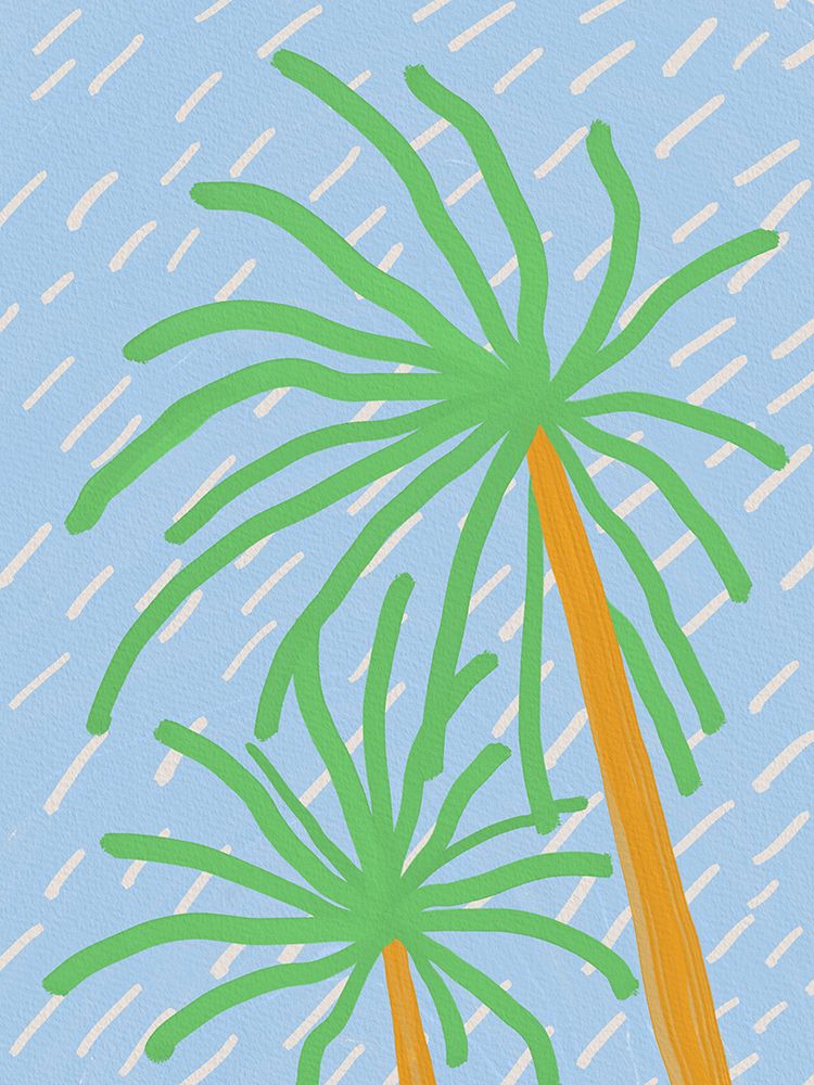 Palm in the wind art print by Little Dean for $57.95 CAD