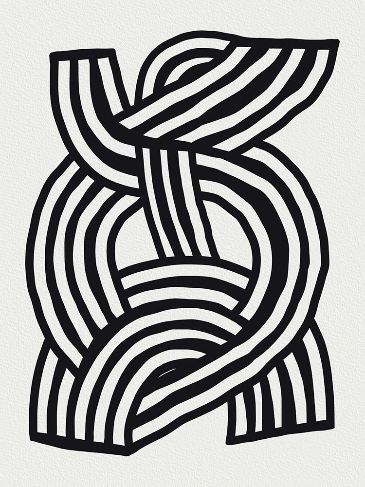 Mid Century Modern Abstract line art Painting art print by Little Dean for $57.95 CAD