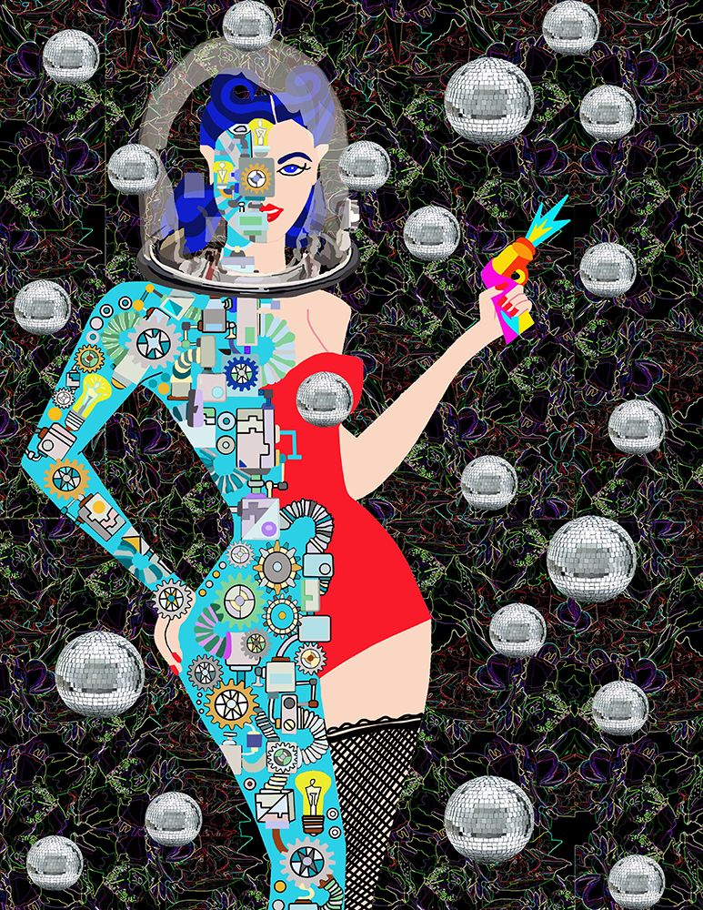 Disco Alien art print by Lynnda Rakos for $57.95 CAD