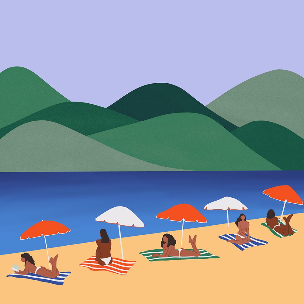 Sunbathing art print by Ceyda Alasar for $57.95 CAD