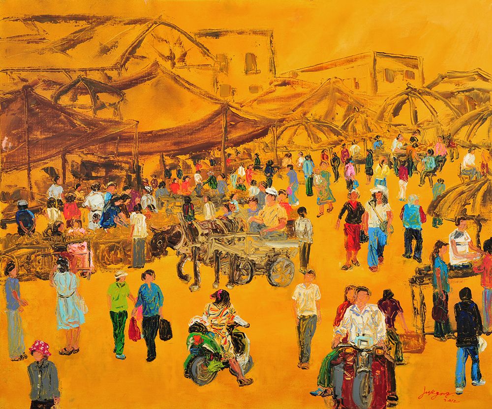 Town Gold art print by Jukyong Park for $57.95 CAD