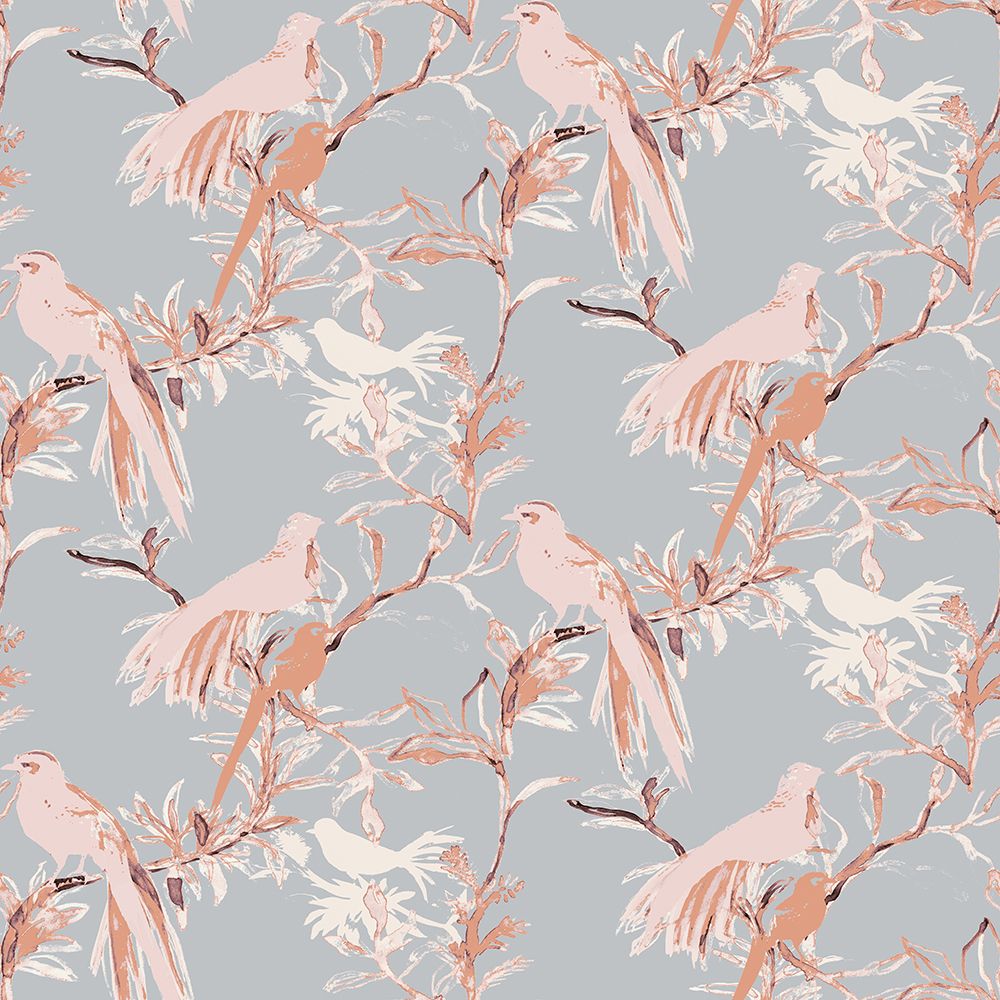 Birds Pink and Grey art print by Gemma Bardot for $57.95 CAD