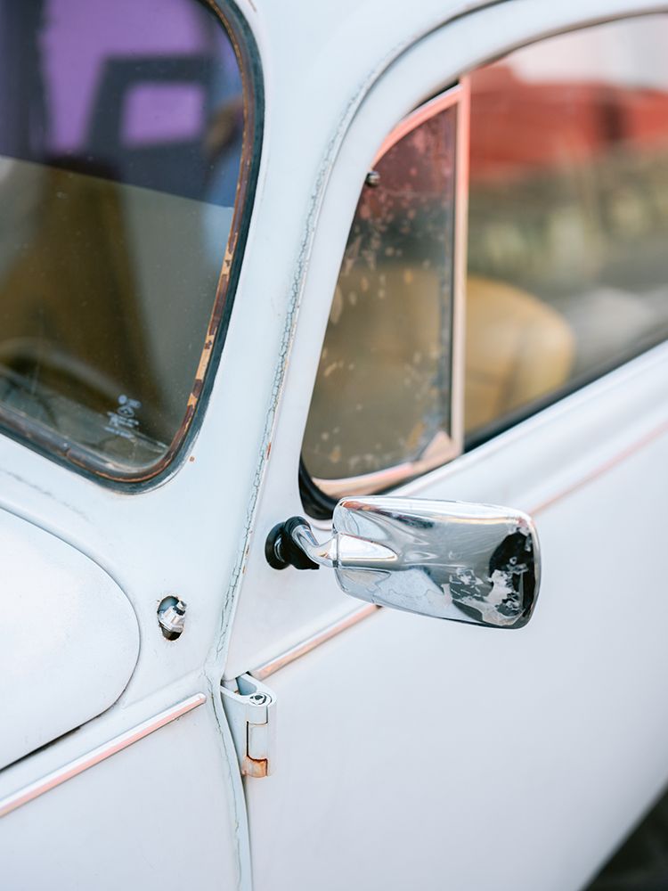 Pastel Volskwagen Beetle in the streets of Oaxaca Mexico art print by Raisa Zwart for $57.95 CAD