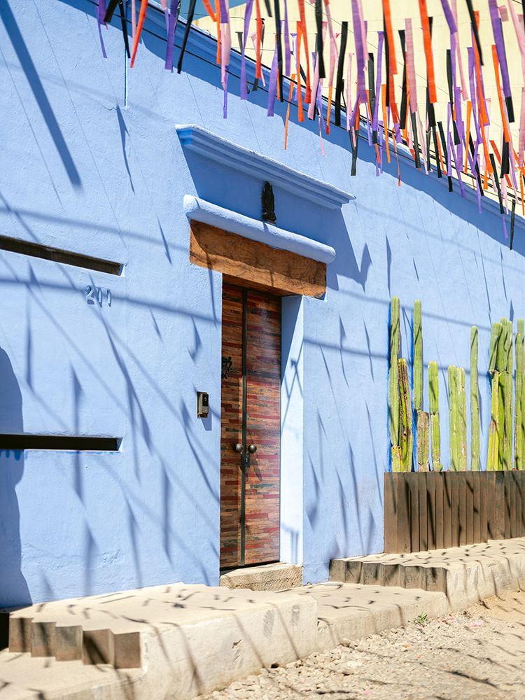 Oaxacan door - Colorful travel photography Mexico art print by Raisa Zwart for $57.95 CAD