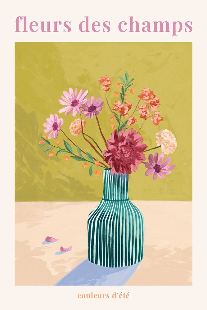 Fleur Des Champs - Green art print by Goed Blauw for $57.95 CAD