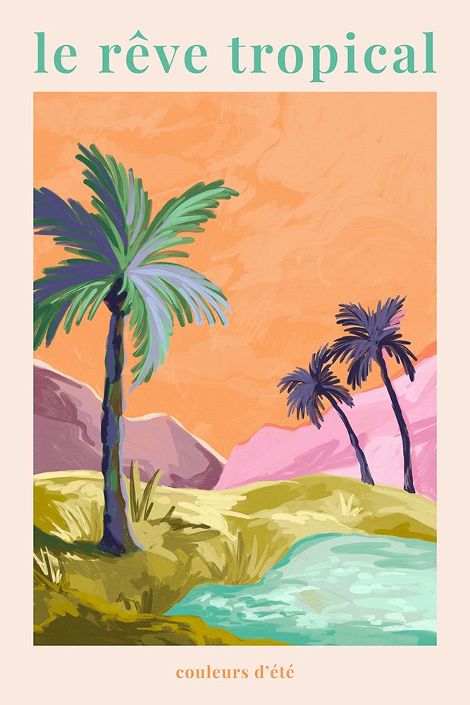 Le RAave Tropical - Palmtrees art print by Goed Blauw for $57.95 CAD