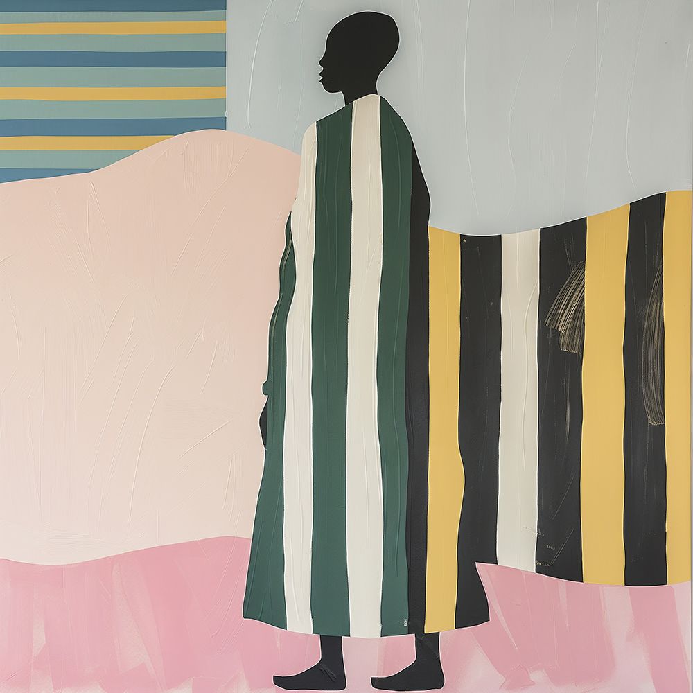 Man In Stripes art print by Mowzu for $57.95 CAD