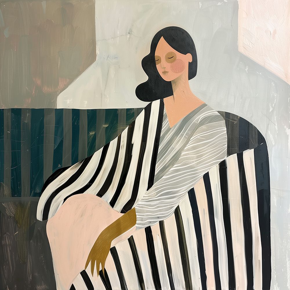 Woman In Recline art print by Mowzu for $57.95 CAD