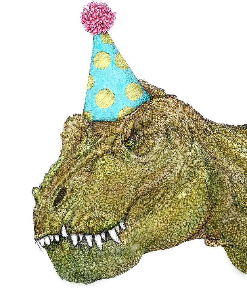 Party Dinosaur Colour Mural art print by E.C. Mazur for $57.95 CAD