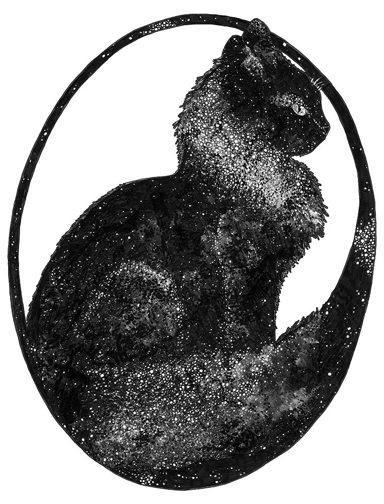 Space Cat Large art print by E.C. Mazur for $57.95 CAD