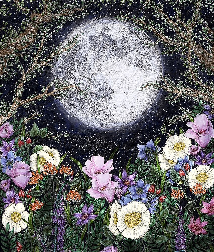 Midnight In the Garden Color Duvet art print by E.C. Mazur for $57.95 CAD