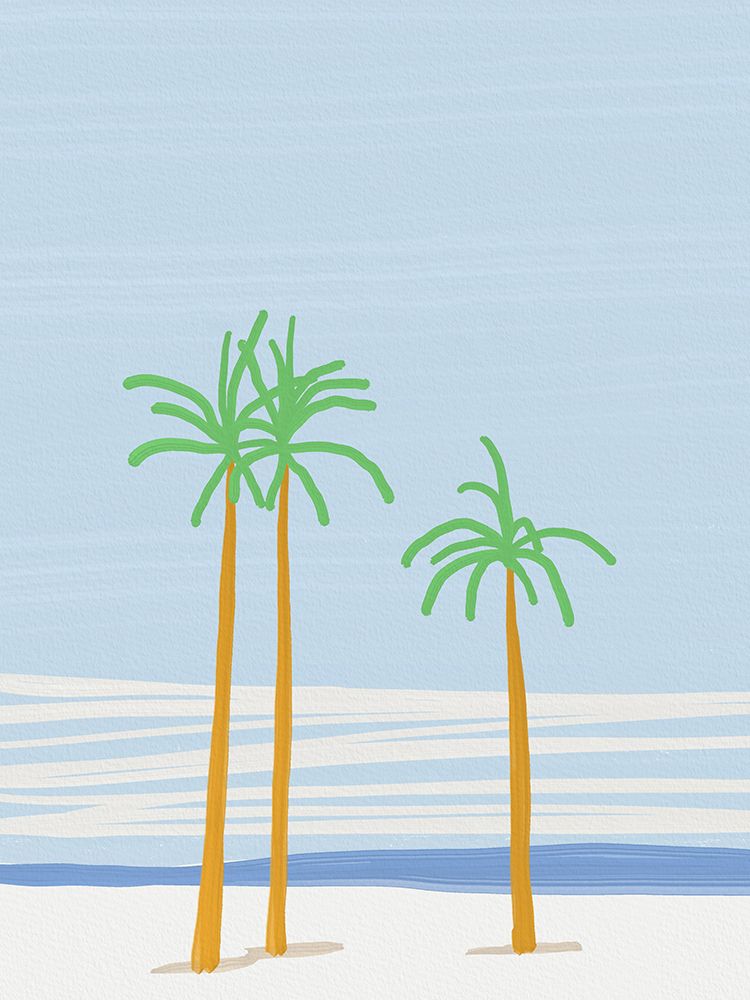 Summer palm beach art print by Little Dean for $57.95 CAD